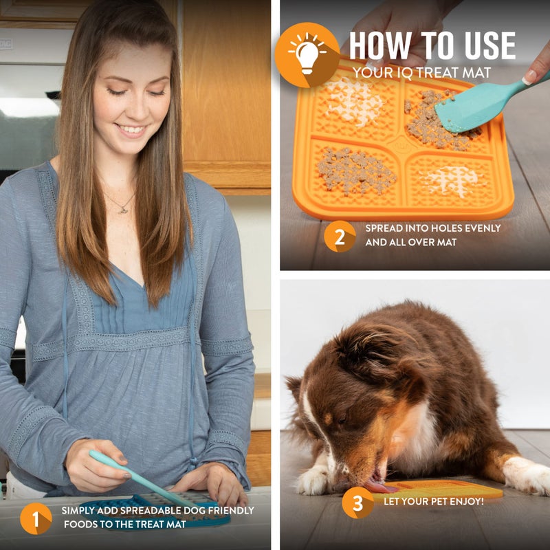 Hyper Pet IQ Treat Lick mat for Dogs, Dog Slow Feeder & Cat Lick mats | Great Alternative to Slow Feeder Bowls & Feeders | Perfect Dog Licking mat, Cat Puzzle & Enrichment Toys - Image 4